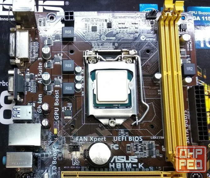 Комплект s1150 Core I5 4440 tray + плата Asus H81M-K с заглушкой Донецк - изображение 1
