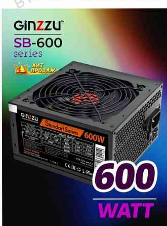 Блок Питания Ginzzu sb600 Atx, 12cm Fan, 20+4pin Cpu (4+4), 4*sata, 3*ide , Pci-e (6+2) ц - арт:8224 Донецк