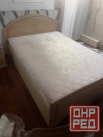 Продам кровать+матрас+прикованные тумбочки цена 10000 Донецк - изображение 2