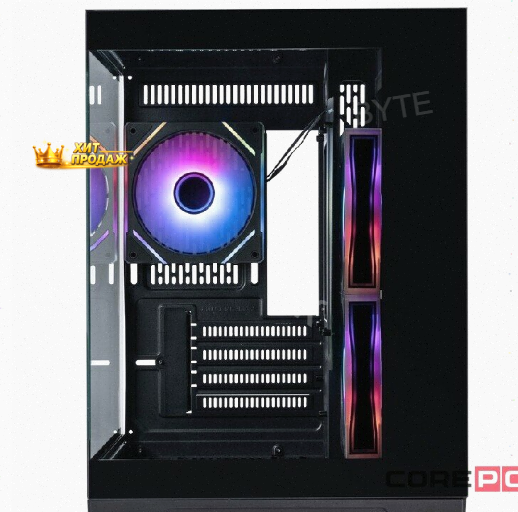 Корпус 1stplayer Megaview mv5-tp Argb Black (mv5-tp-bk-2fc7r-1fc7) / Matx / 3x120mm Argb - арт:2362 Донецк