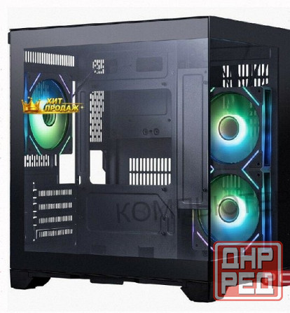 Корпус 1stplayer Megaview mv5-tp Argb Black (mv5-tp-bk-2fc7r-1fc7) / Matx / 3x120mm Argb - арт:2362 Донецк - изображение 4