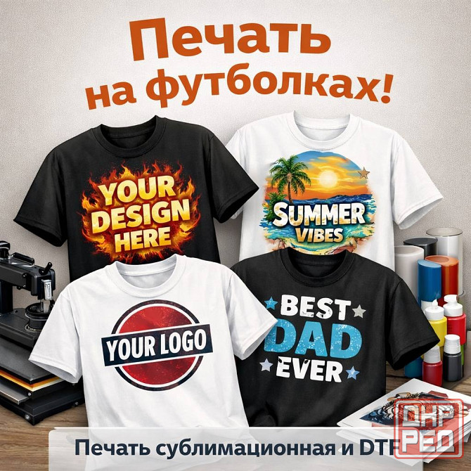 Печать на футболках сублимация,DTF днр Донецк - изображение 2