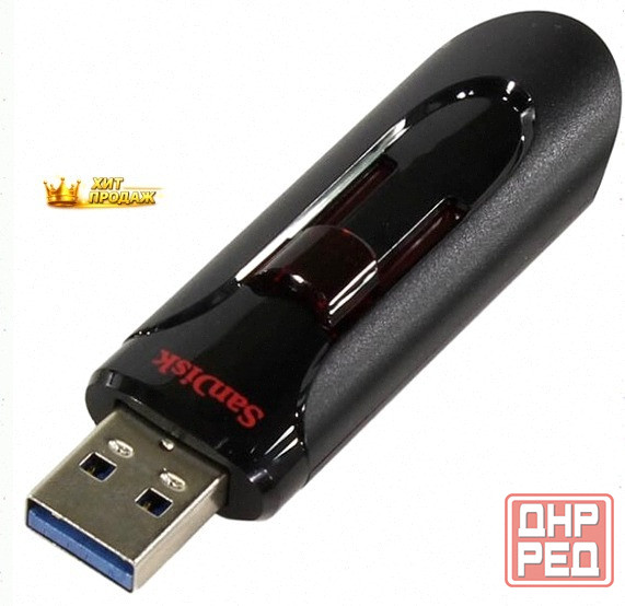 Usb Flash Drive 128gb - Sandisk Cruzer Glide 3.0 Black Sdcz600-128g-g35 - арт:4339 Макеевка - изображение 2