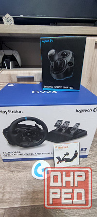 Игровой руль Logitech G923 с кпп и стойкой Макеевка - изображение 2