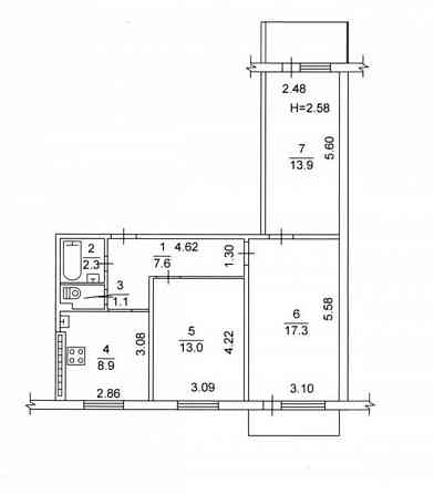 Продам 3-х ком. квартиру в Кировском р-не Донецка, ул. Туполева. Мирный. Донецк