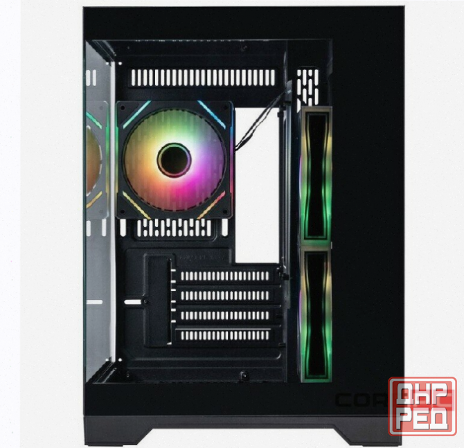 Корпус 1stplayer Megaview mv5-tp Argb Black (mv5-tp-bk-2fc7r-1fc7) / Matx / 3x120mm Argb - арт:2709 Макеевка - изображение 1