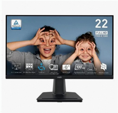 Монитор 21.5" Msi Pro mp225, 1920x1080, Ips, 100гц, 1хhdmi, Черный [9s6-3pc6cm-004] - арт:1287 Макеевка