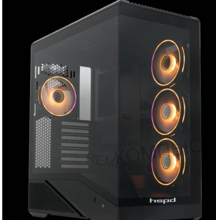Корпус Hspd f711-tgbk-argb Black - арт:9811 Макеевка