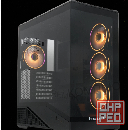 Корпус Hspd f711-tgbk-argb Black - арт:9811 Макеевка - изображение 1