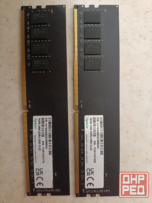 Оперативная память Apacer DDR4 2x16Gb Макеевка - изображение 2