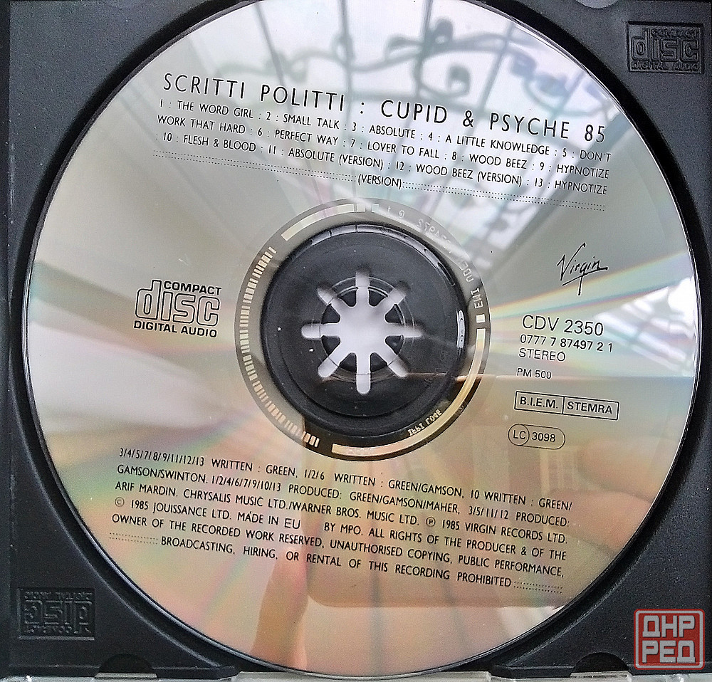 Scritti Politti (1985) Cupid & Psyche - CD, фирменный (Holl) Макеевка - изображение 4