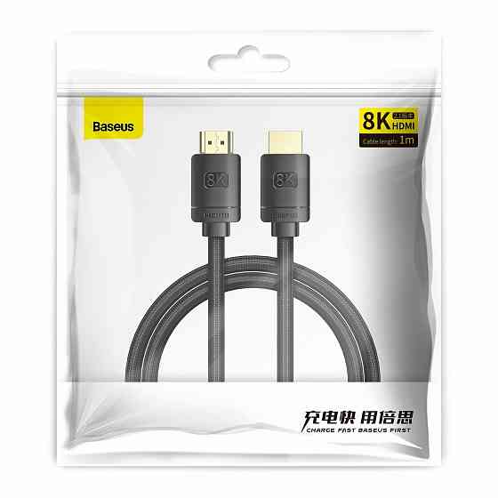 HDMI-кабель Baseus 2.1 Adapter Cable 8K CAKGQ-J01, 1 м, цифровой аудио-видео Донецк