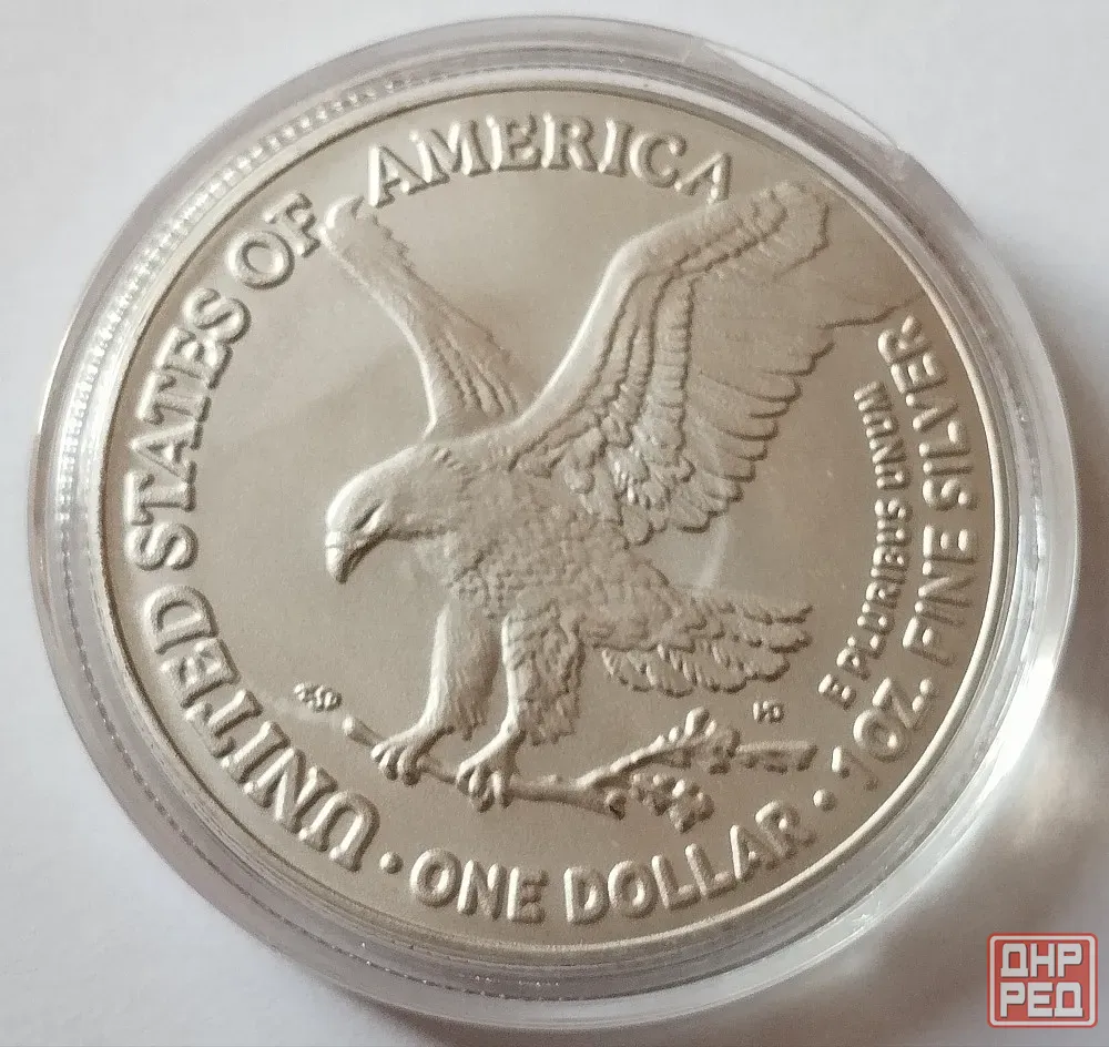 Монета 1$ доллар сша вид орла с ветвью Донецк - изображение 3