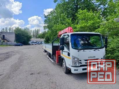 Услуги манипулятора ISUZU, 5 тонн, длина кузова 6 метров. Автовышка (люлька) 13 метров Донецк - изображение 1
