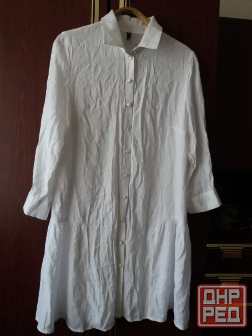 Продам платье халат белого цвета р. 50-52 (xl) Донецк - изображение 3