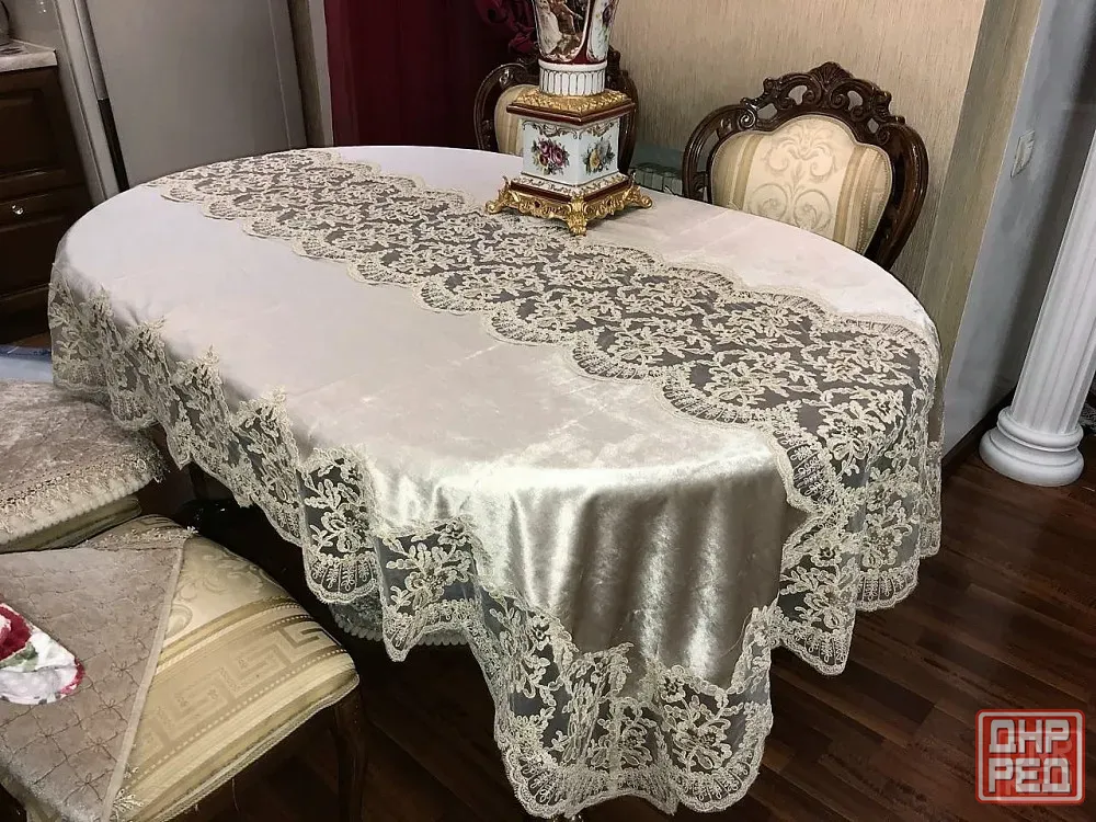 Скатерть велюр на стол производство Италия 150*220 Донецк - изображение 3