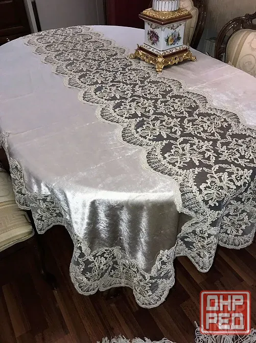 Скатерть велюр на стол производство Италия 150*220 Донецк - изображение 1
