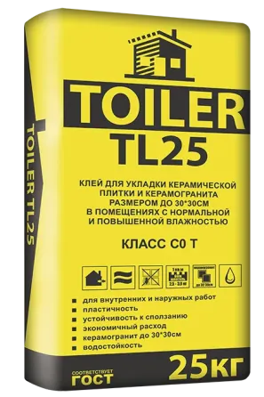 Клей для плитки TOILER TL25 (25кг) Донецк