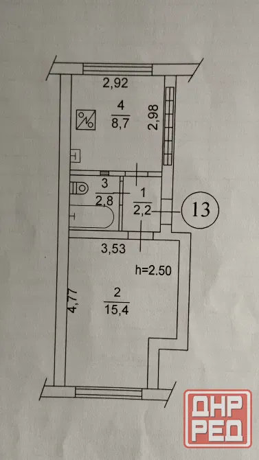 Продам 1 ком квартиру Пролетарский район 11 гор больница ул.Шахтная . Донецк - изображение 9