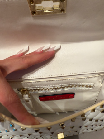 Сумка Valentino из натуральной кожи белая Донецк