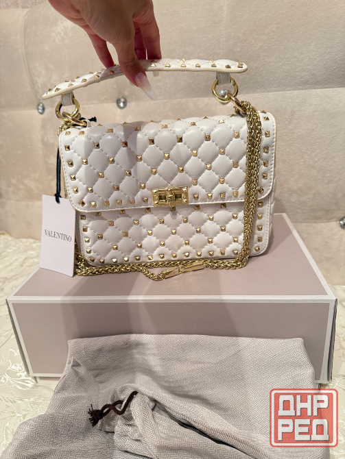 Сумка Valentino из натуральной кожи белая Донецк - изображение 3
