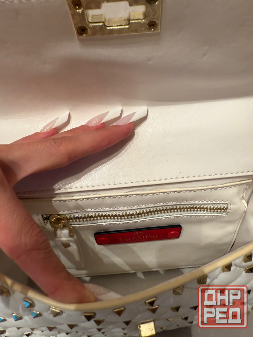 Сумка Valentino из натуральной кожи белая Донецк - изображение 5