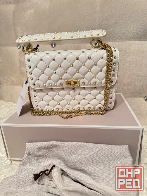 Сумка Valentino из натуральной кожи белая Донецк - изображение 2