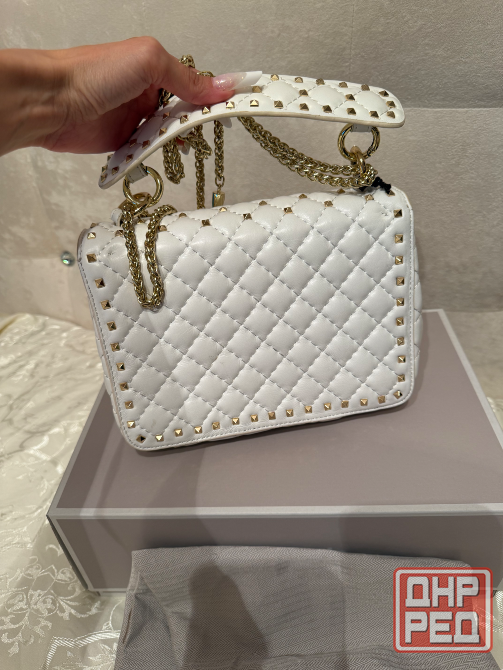 Сумка Valentino из натуральной кожи белая Донецк - изображение 4