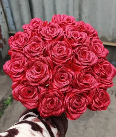 Розы из атласных лент Донецк