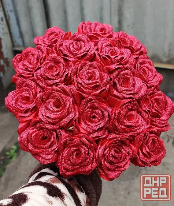 Розы из атласных лент Донецк - изображение 1