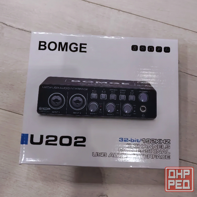 Звуковая карта BOMGE U202, USB, студийная, аудиоинтерфейс, внешняя Донецк - изображение 7