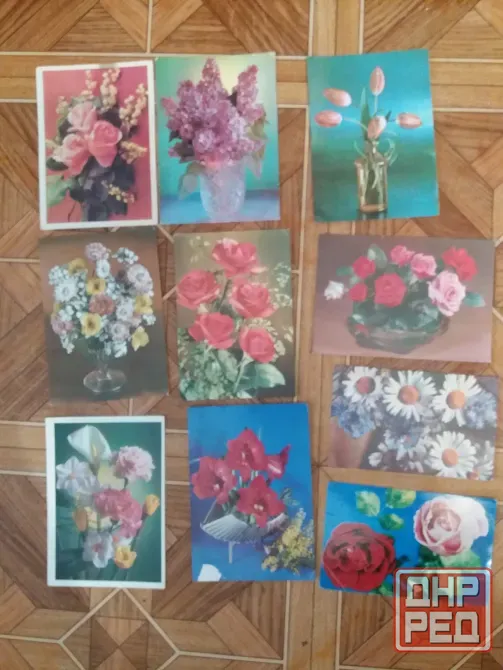 Продам открытки ссср новые чистые цветы Донецк - изображение 1