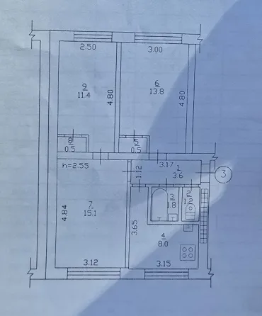 3-комн. 56 м², 1/5 эт., ул. Дудинская, Пролетарский р-н, Донецк Донецк