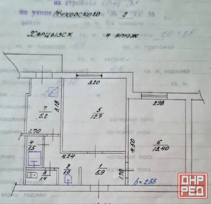 2-комн. ~40 м², 4/5 эт., ул. Жуковского 2, Харцызск Харцызск - изображение 6