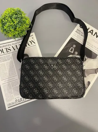 GUESS Urban Monogram Black мужская сумка Макеевка