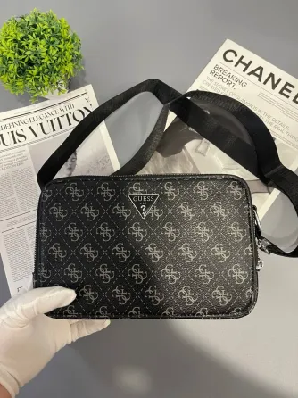 GUESS Urban Monogram Black мужская сумка Макеевка