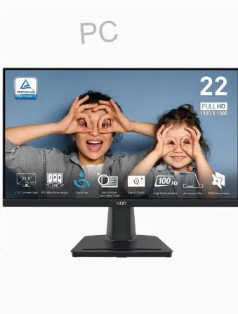 Монитор 21.5" Msi Pro mp225, 1920x1080, Ips, 100гц, 1хhdmi, Черный [9s6-3pc6cm-004] - арт:4593 Донецк