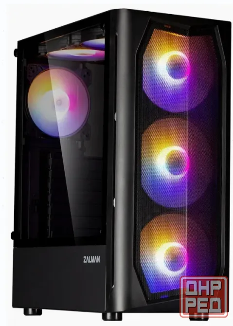 Корпус Miditower Zalman n4 Black (atx, Window, 6xrgb Fan, Usb2.0 x2, Usb3.0x1, Без бп) - арт:7595 Макеевка - изображение 1