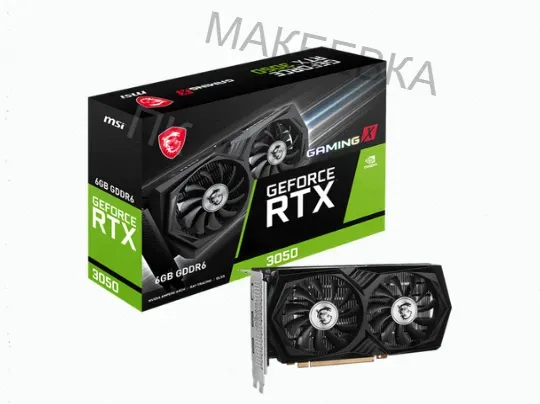 Видеокарта Msi Geforce Rtx 3050 Gaming x 6g 1507mhz Pci-e 4.0 6144mb 14000mhz 96bit 2xhdm - арт:1434 Макеевка
