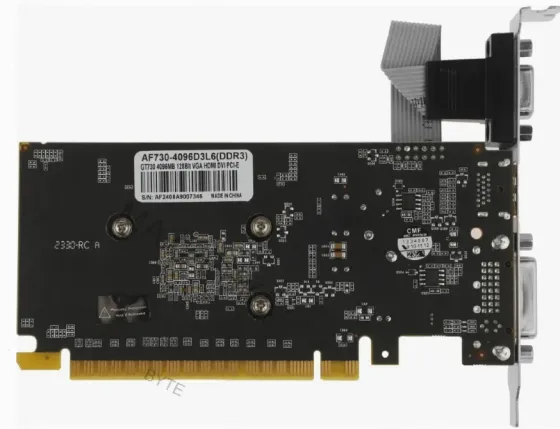 Видеокарта Afox Geforce gt 730 (af730-4096d3l6), 4 гб, Ddr3, 1333 Мгц - арт:2689 Макеевка