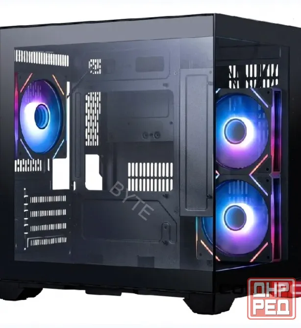 Корпус 1stplayer Megaview mv5-tp Argb Black (mv5-tp-bk-2fc7r-1fc7) / Matx / 3x120mm Argb - арт:3081 Макеевка - изображение 1