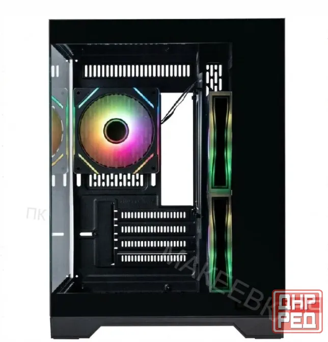 Корпус 1stplayer Megaview mv5-tp Argb Black (mv5-tp-bk-2fc7r-1fc7) / Matx / 3x120mm Argb - арт:3081 Макеевка - изображение 4