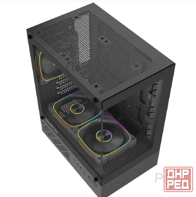 Корпус Powercase Vision Micro m1 Argb, Tempered Glass, 3x 120mm Argb Fans, чёрный, Matx c - арт:9171 Макеевка - изображение 2