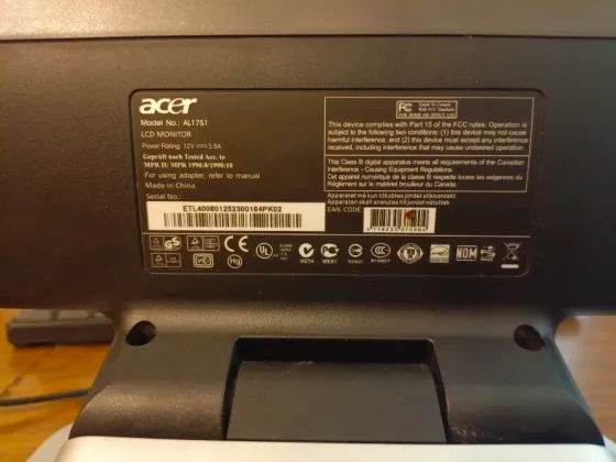 Монитор Acer AL1751 Макеевка