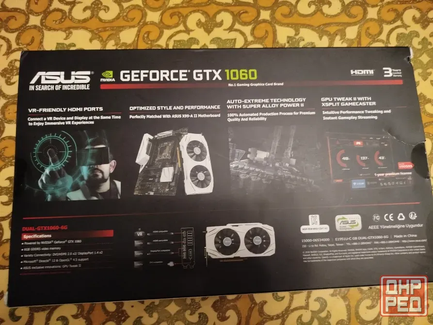 Продам Видеокарту Asus GTX 1060 6gb Донецк - изображение 2