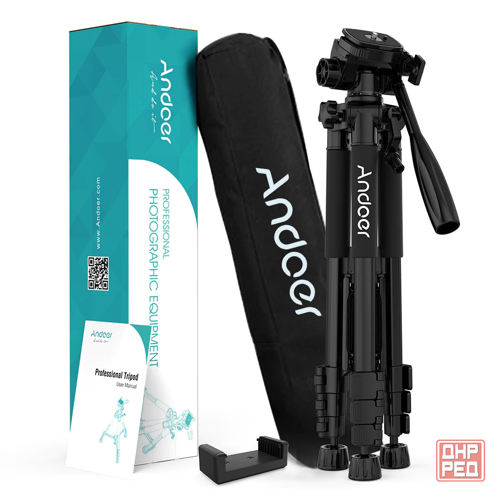 Штатив Andoer TTT-663N для камеры/фотоаппарата + держатель телефона Донецк - изображение 1