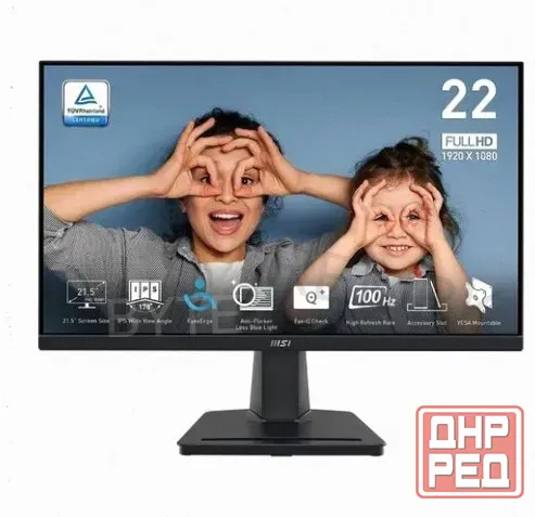 Монитор 21.5" Msi Pro mp225, 1920x1080, Ips, 100гц, 1хhdmi, Черный [9s6-3pc6cm-004] - арт:9006 Донецк - изображение 2