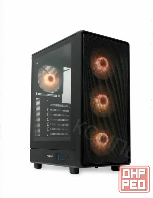 Корпус Для пк Без бп Hspd m510 Black (m510-tgbk-argb) - арт:9132 Донецк - изображение 1