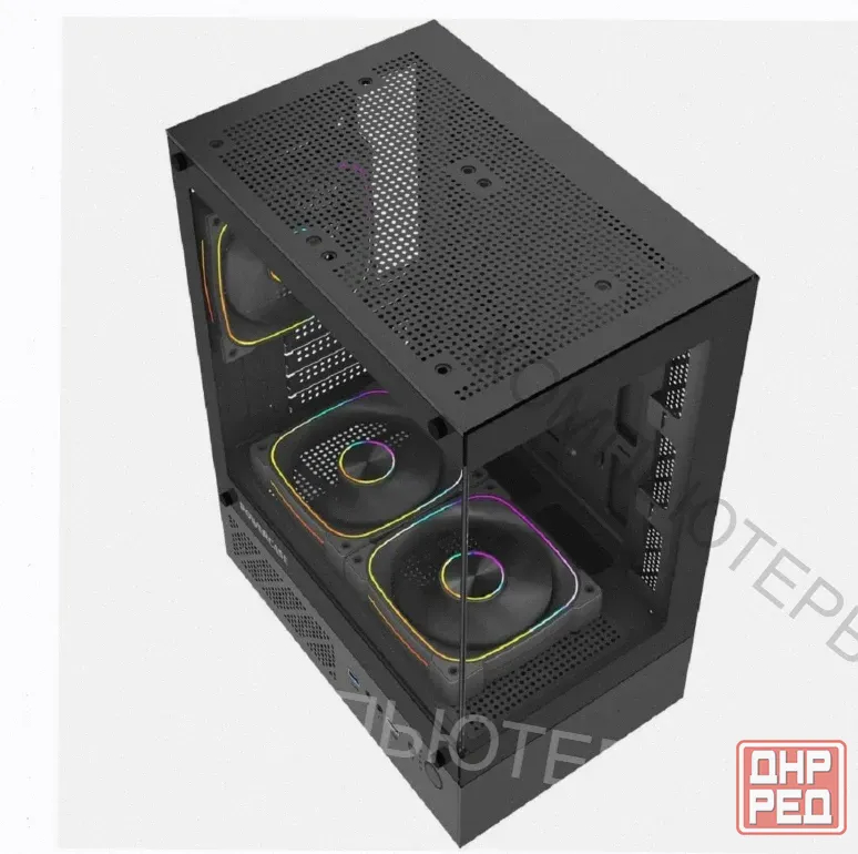 Корпус Powercase Vision Micro m1 Argb, Tempered Glass, 3x 120mm Argb Fans, чёрный, Matx c - арт:1087 Донецк - изображение 3
