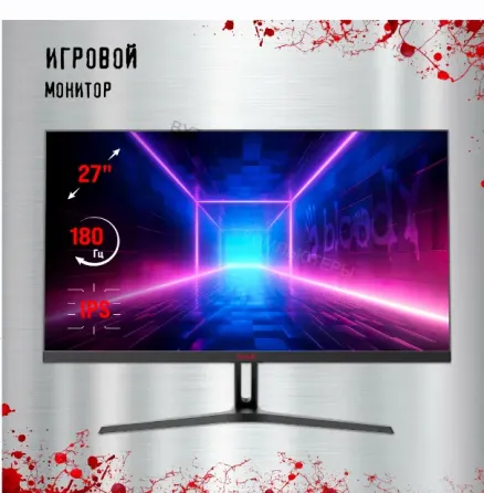 Монитор Игровой Bloody mn270f, 1920x1080, Ips, 180гц, 2хhdmi, 1хdp, Черный - арт:5623 Донецк